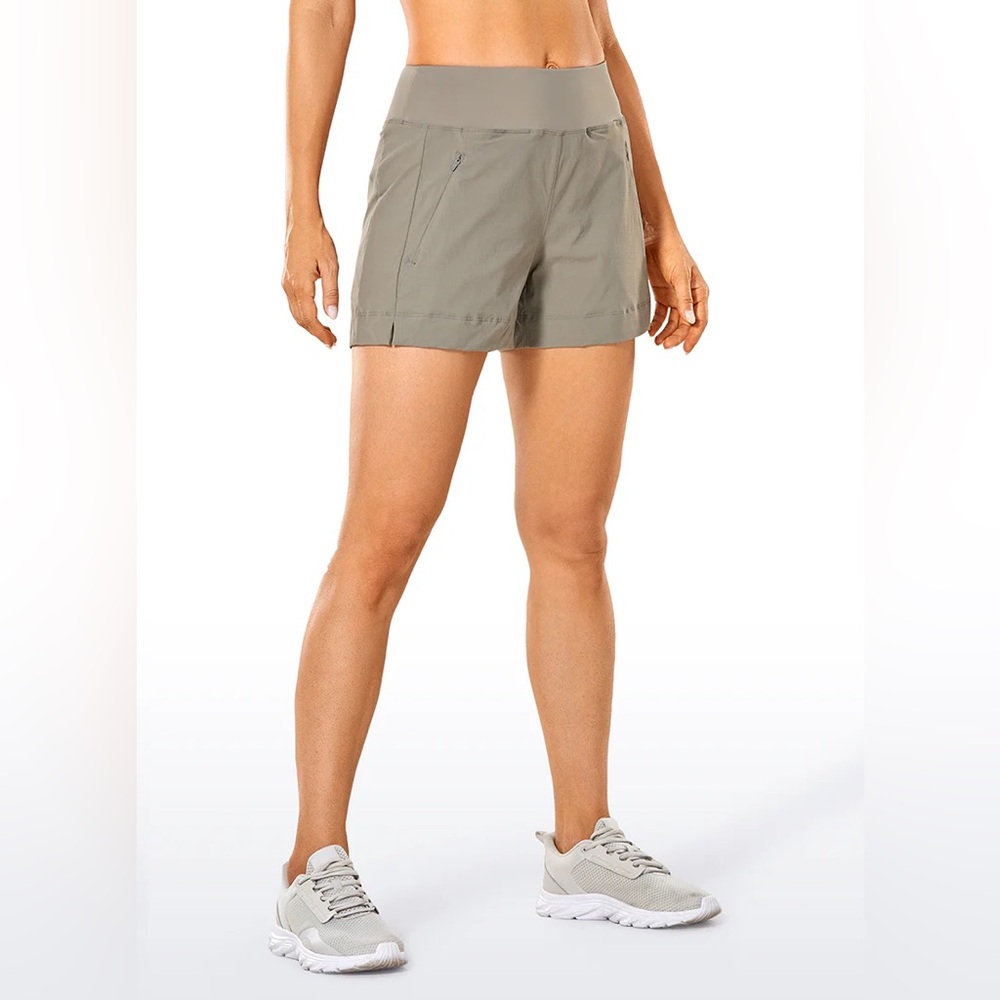 Ripstop Mid-Rise Hiking Shorts with Zip Pockets 4''